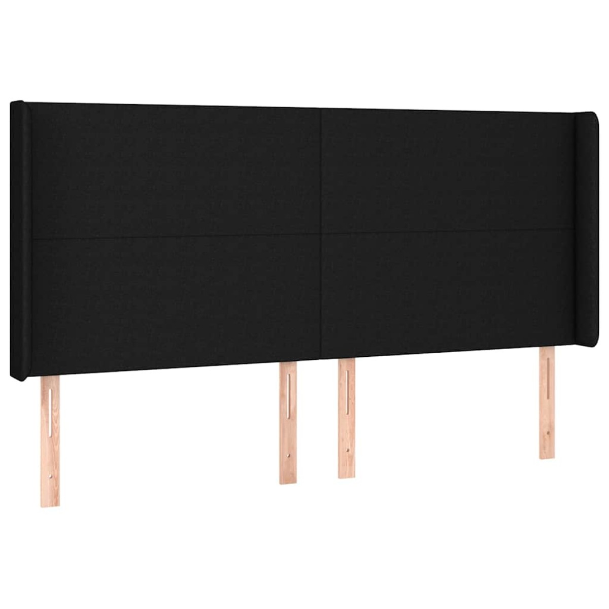 vidaXL Κρεβάτι Boxspring με Στρώμα & LED Μαύρο 160x200 εκ. Υφασμάτινο