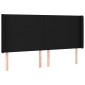 vidaXL Κρεβάτι Boxspring με Στρώμα & LED Μαύρο 160x200 εκ. Υφασμάτινο