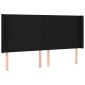 vidaXL Κρεβάτι Boxspring με Στρώμα & LED Μαύρο 200x200 εκ. Υφασμάτινο