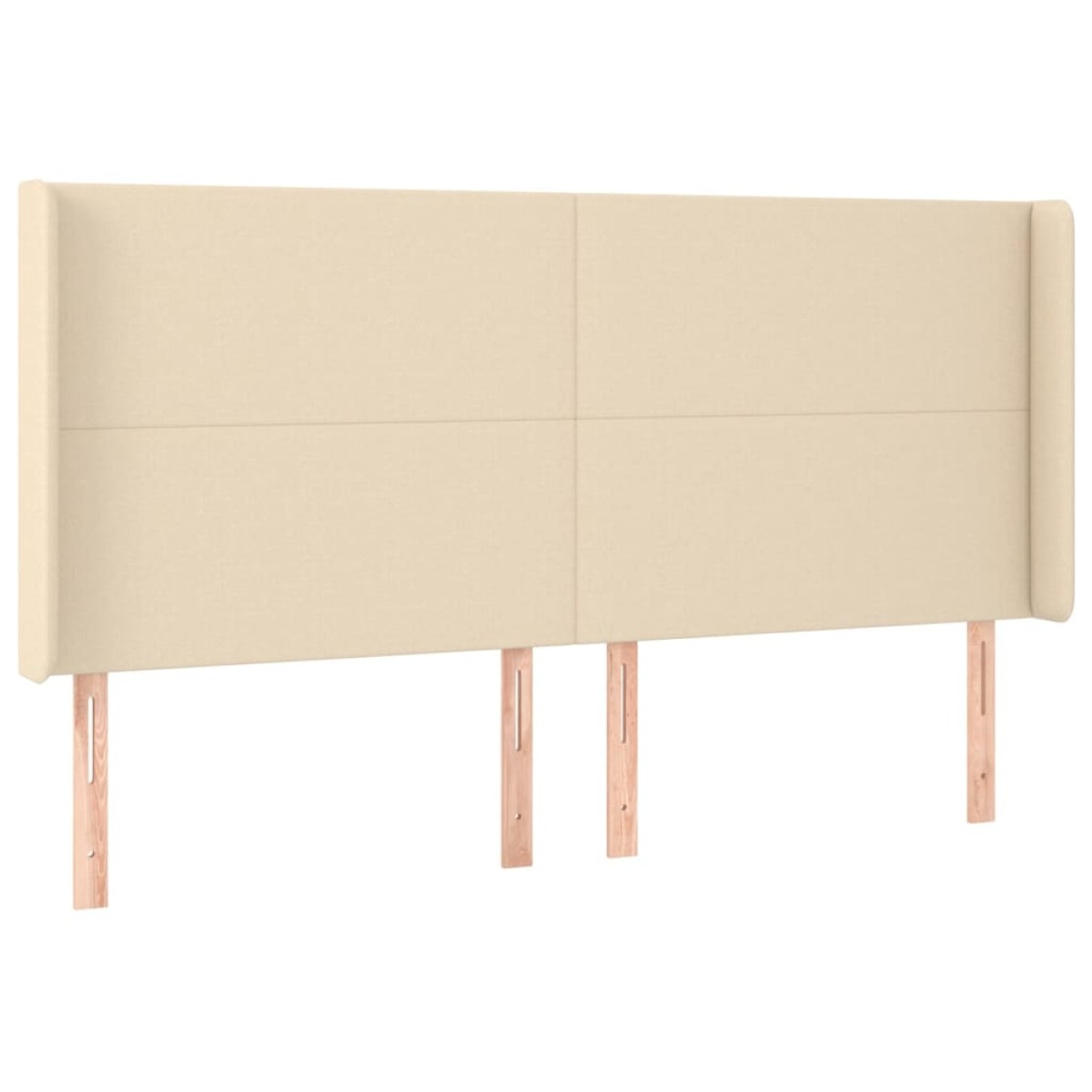 vidaXL Κρεβάτι Boxspring με Στρώμα & LED Κρεμ 200x200 εκ. Υφασμάτινο