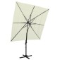 vidaXL Ομπρέλα 4 Επιπέδων Χρώμα Άμμου 250 x 250 εκ. με Ιστό Αλουμινίου