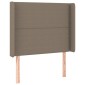 vidaXL Κρεβάτι Boxspring με Στρώμα & LED Taupe 100x200 εκ. Υφασμάτινο