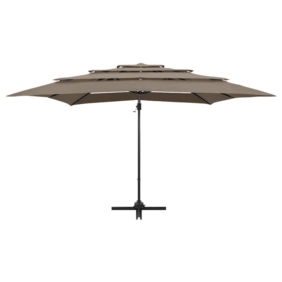 vidaXL Ομπρέλα 4 Επιπέδων Taupe 250 x 250 εκ. με Ιστό Αλουμινίου
