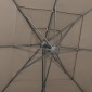 vidaXL Ομπρέλα 4 Επιπέδων Taupe 250 x 250 εκ. με Ιστό Αλουμινίου