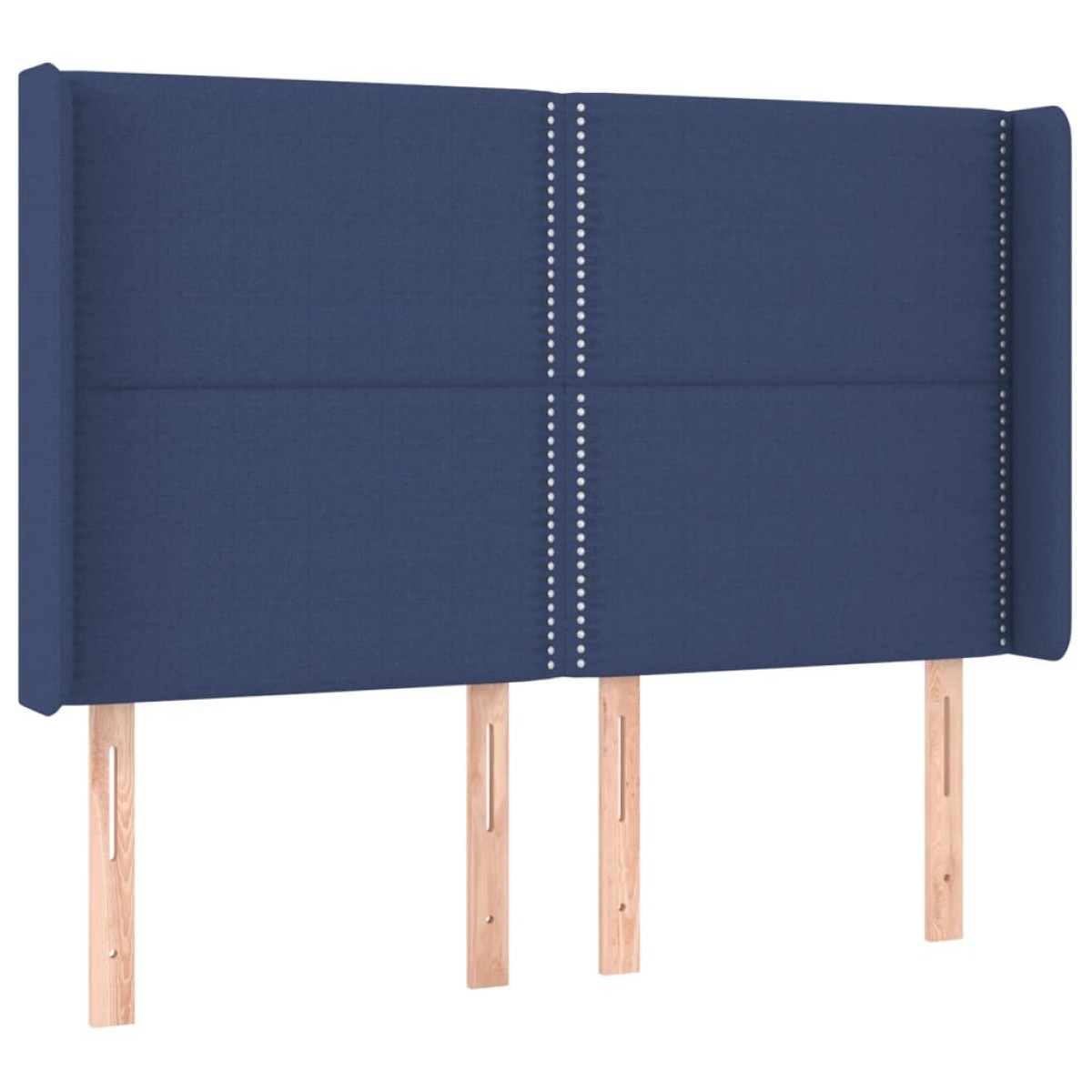 vidaXL Κρεβάτι Boxspring με Στρώμα & LED Μπλε 140x190 εκ. Υφασμάτινο