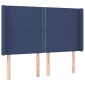vidaXL Κρεβάτι Boxspring με Στρώμα & LED Μπλε 140x190 εκ. Υφασμάτινο