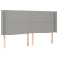 vidaXL Κρεβάτι Boxspring με Στρώμα & LED Αν.Γκρι 200x200εκ. Υφασμάτινο