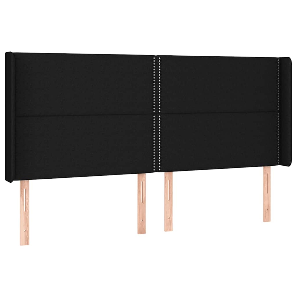 vidaXL Κρεβάτι Boxspring με Στρώμα & LED Μαύρο 200x200 εκ. Υφασμάτινο