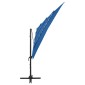 vidaXL Ομπρέλα 4 Επιπέδων Αζούρ Μπλε 250 x 250 εκ. με Ιστό Αλουμινίου