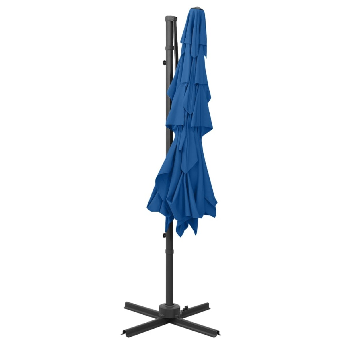 vidaXL Ομπρέλα 4 Επιπέδων Αζούρ Μπλε 250 x 250 εκ. με Ιστό Αλουμινίου