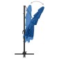 vidaXL Ομπρέλα 4 Επιπέδων Αζούρ Μπλε 250 x 250 εκ. με Ιστό Αλουμινίου