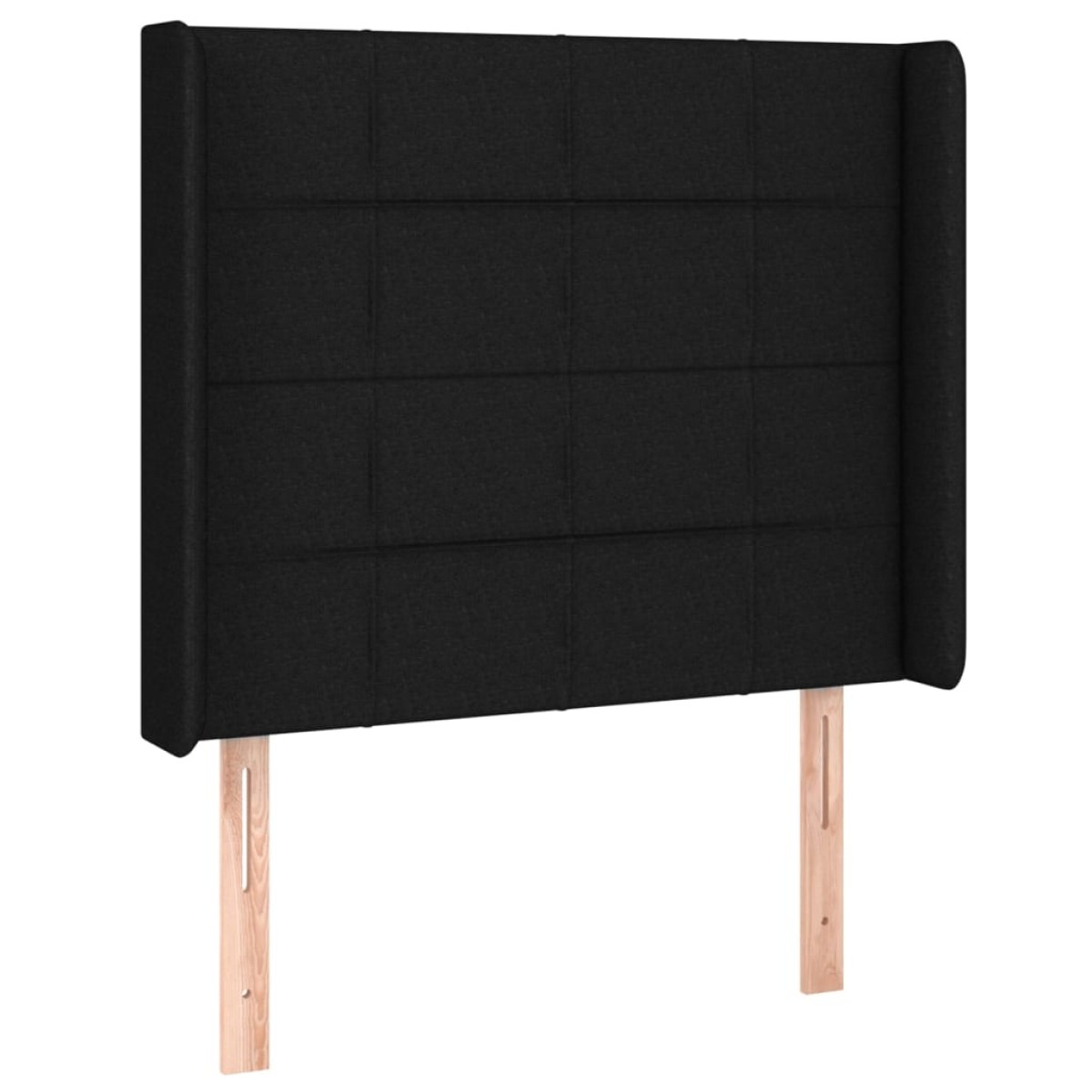 vidaXL Κρεβάτι Boxspring με Στρώμα & LED Μαύρο 80x200 εκ. Υφασμάτινο