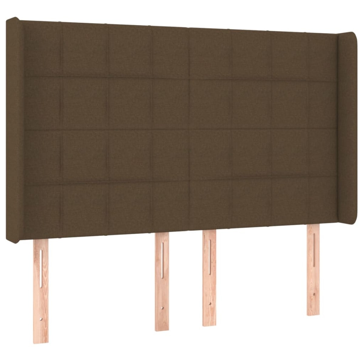 vidaXL Κρεβάτι Boxspring με Στρώμα & LED Σκ.Καφέ 140x190εκ. Υφασμάτινο