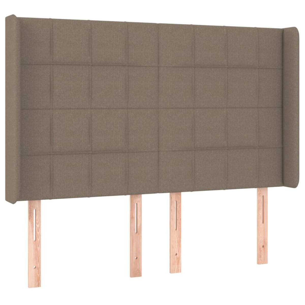 vidaXL Κρεβάτι Boxspring με Στρώμα & LED Taupe 140x190 εκ. Υφασμάτινο