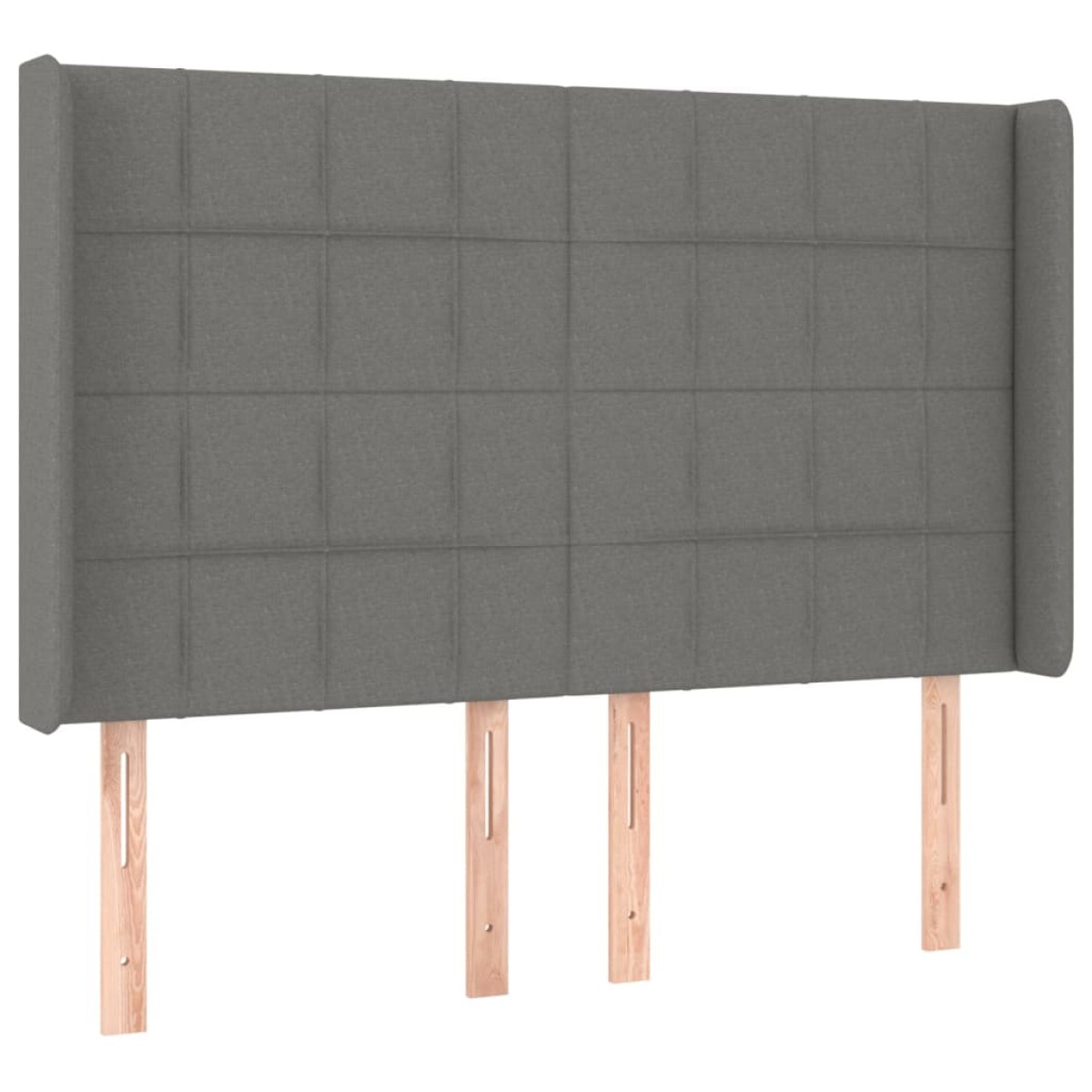 vidaXL Κρεβάτι Boxspring με Στρώμα & LED Σκ.Γκρι 140x200 εκ Υφασμάτινο