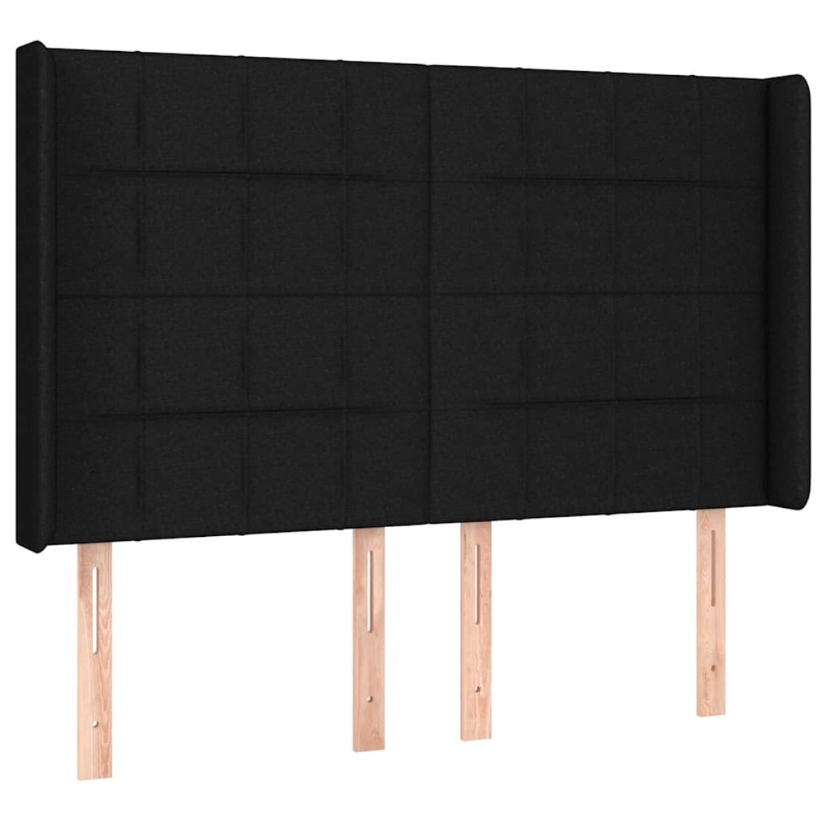 vidaXL Κρεβάτι Boxspring με Στρώμα & LED Μαύρο 140x200 εκ. Υφασμάτινο