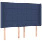 vidaXL Κρεβάτι Boxspring με Στρώμα & LED Μπλε 140x200 εκ. Υφασμάτινο
