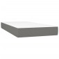 vidaXL Κρεβάτι Boxspring με Στρώμα & LED Σκ.Γκρι 90x190 εκ. Υφασμάτινο