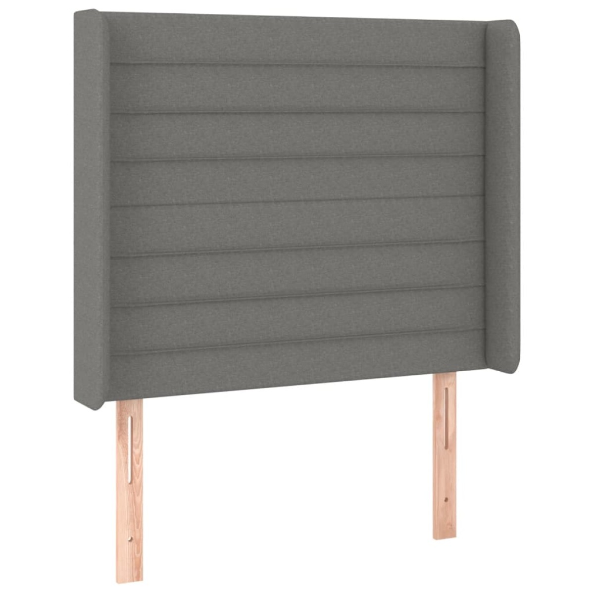 vidaXL Κρεβάτι Boxspring με Στρώμα & LED Σκ.Γκρι 90x190 εκ. Υφασμάτινο