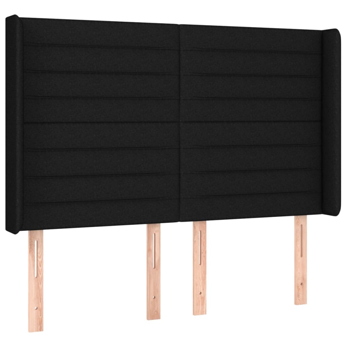 vidaXL Κρεβάτι Boxspring με Στρώμα & LED Μαύρο 140x190 εκ. Υφασμάτινο