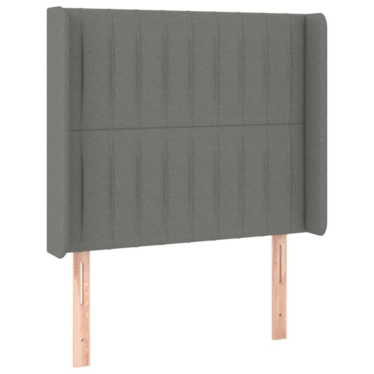 vidaXL Κρεβάτι Boxspring με Στρώμα & LED Σκ.Γκρι 90x190 εκ. Υφασμάτινο