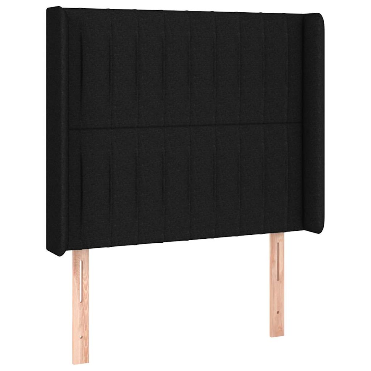 vidaXL Κρεβάτι Boxspring με Στρώμα & LED Μαύρο 90x200 εκ. Υφασμάτινο