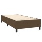 vidaXL Κρεβάτι Boxspring με Στρώμα & LED Σκ.Καφέ 100x200 εκ Υφασμάτινο