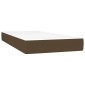 vidaXL Κρεβάτι Boxspring με Στρώμα & LED Σκ.Καφέ 100x200 εκ Υφασμάτινο