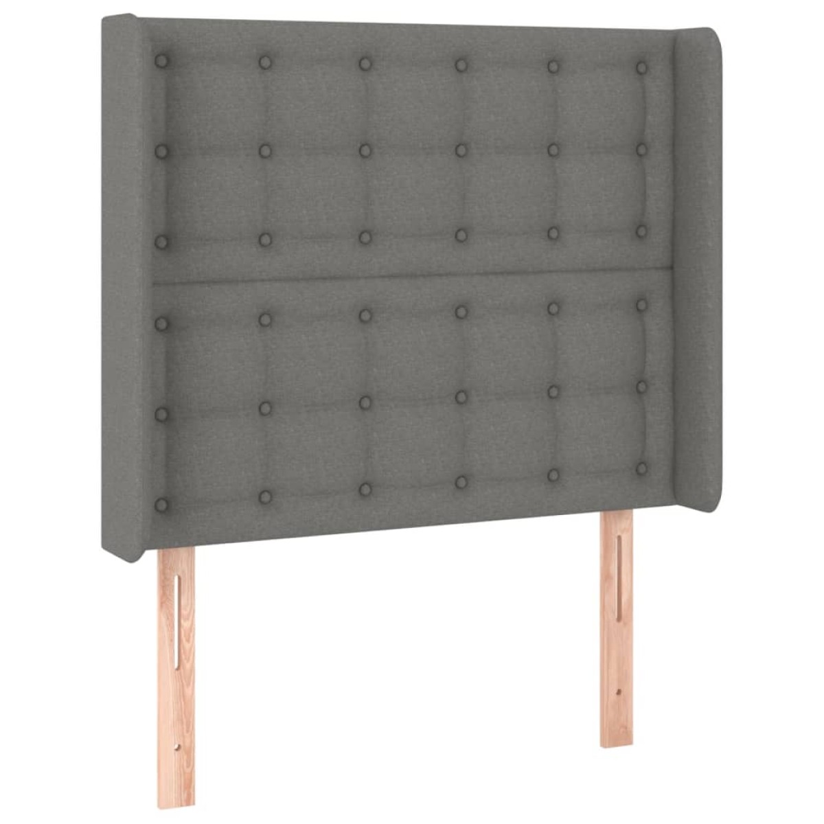 vidaXL Κρεβάτι Boxspring με Στρώμα & LED Σκ.Γκρι 90x190 εκ. Υφασμάτινο