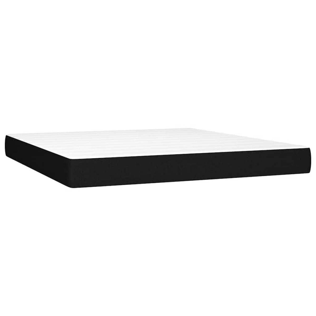 vidaXL Κρεβάτι Boxspring με Στρώμα & LED Μαύρο 180x200 εκ. Υφασμάτινο