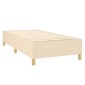 vidaXL Κρεβάτι Boxspring με Στρώμα & LED Κρεμ 90x190 εκ. Υφασμάτινο