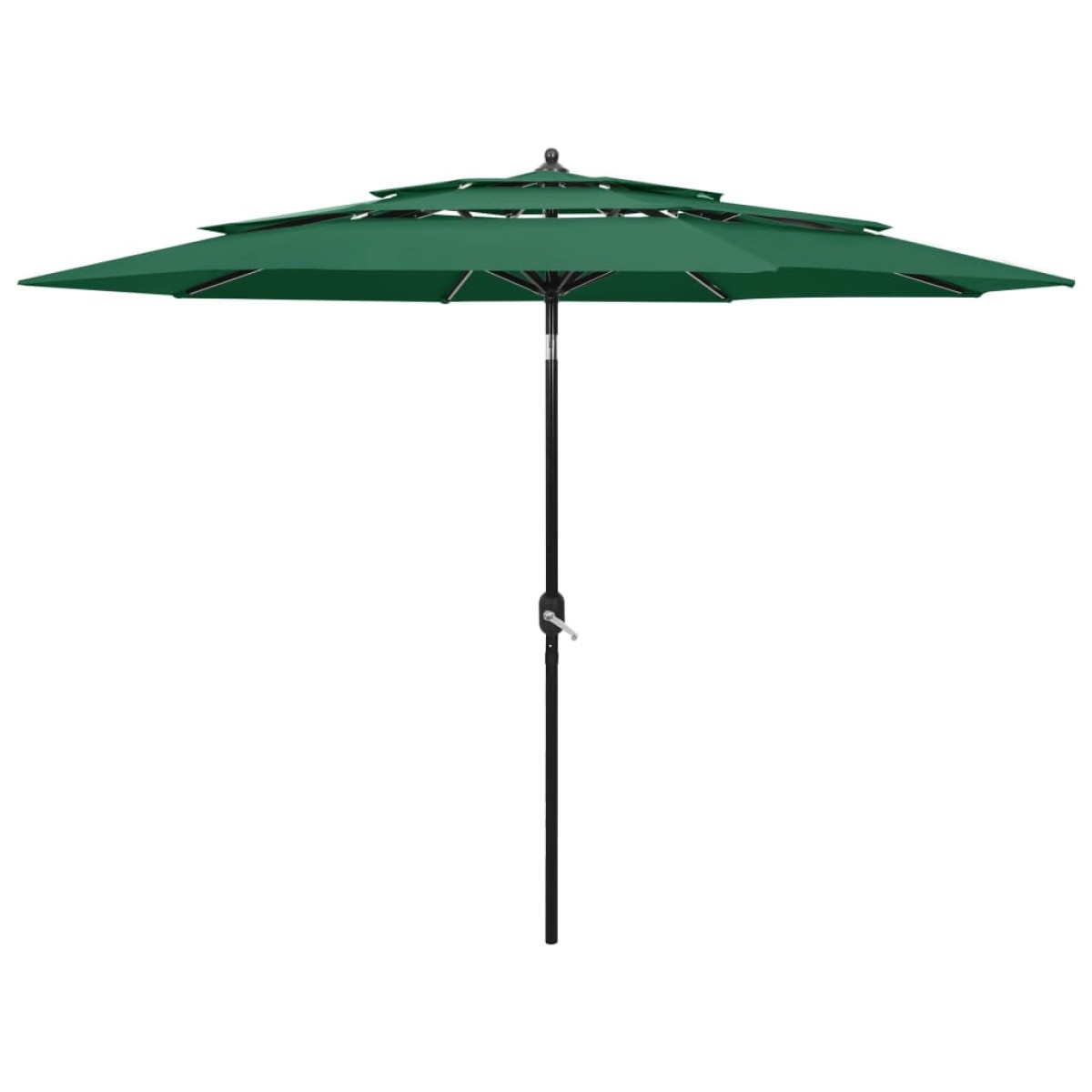 vidaXL Ομπρέλα 3 Επιπέδων Πράσινη 3 μ. με Ιστό Αλουμινίου