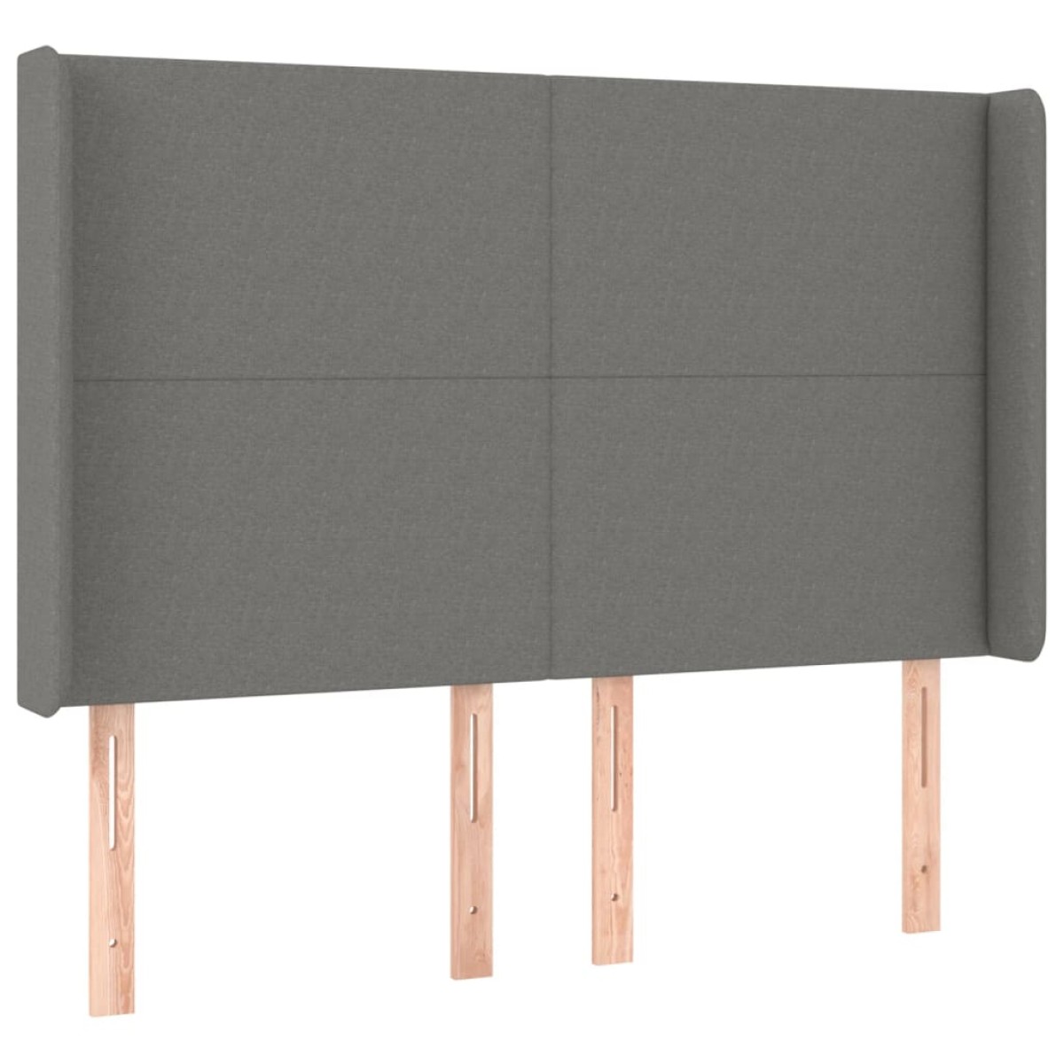 vidaXL Κρεβάτι Boxspring με Στρώμα & LED Σκ.Γκρι 140x190εκ. Υφασμάτινο