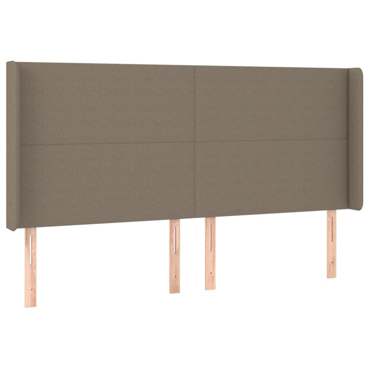 vidaXL Κρεβάτι Boxspring με Στρώμα & LED Taupe 200x200 εκ. Υφασμάτινο