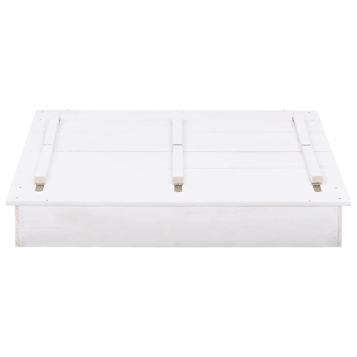vidaXL Αμμοδόχος Λευκή 95 x 90 x 15 εκ. από Ξύλο Ελάτης
