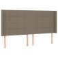 vidaXL Κρεβάτι Boxspring με Στρώμα & LED Taupe 180x200 εκ. Υφασμάτινο