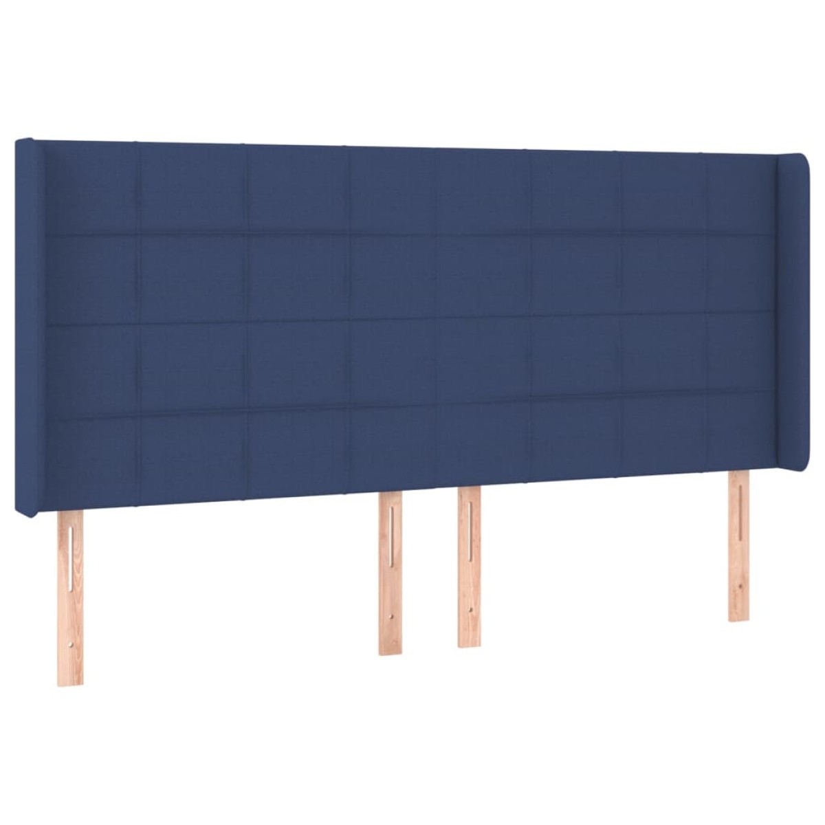 vidaXL Κρεβάτι Boxspring με Στρώμα & LED Μπλε 200x200 εκ. Υφασμάτινο
