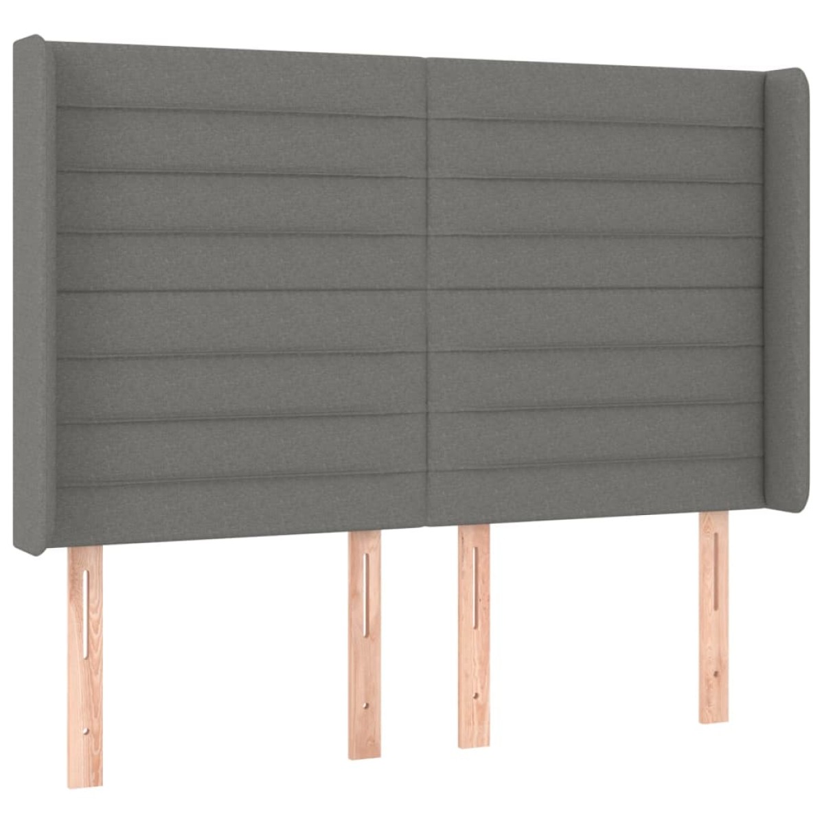 vidaXL Κρεβάτι Boxspring με Στρώμα & LED Σκ.Γκρι 140x190εκ. Υφασμάτινο
