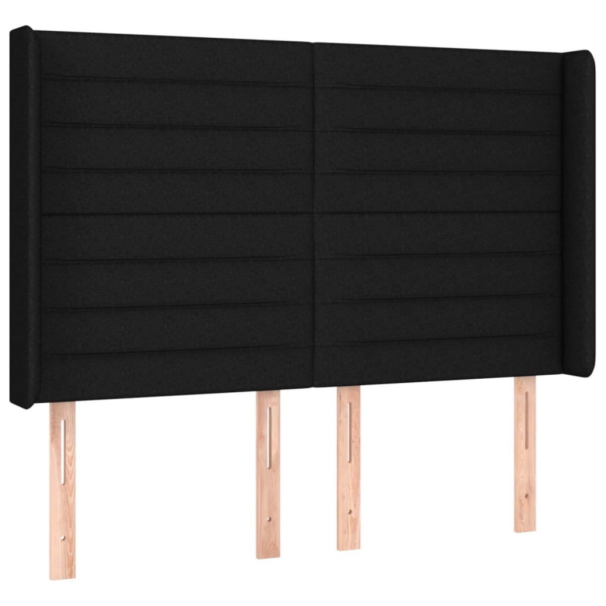 vidaXL Κρεβάτι Boxspring με Στρώμα & LED Μαύρο 140x190 εκ. Υφασμάτινο