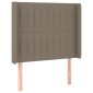 vidaXL Κρεβάτι Boxspring με Στρώμα & LED Taupe 90x190 εκ. Υφασμάτινο