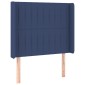 vidaXL Κρεβάτι Boxspring με Στρώμα & LED Μπλε 90x200 εκ. Υφασμάτινο