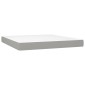 vidaXL Κρεβάτι Boxspring με Στρώμα & LED Αν.Γκρι 180x200εκ. Υφασμάτινο