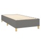 vidaXL Κρεβάτι Boxspring με Στρώμα & LED Σκ.Γκρι 90x190 εκ. Υφασμάτινο