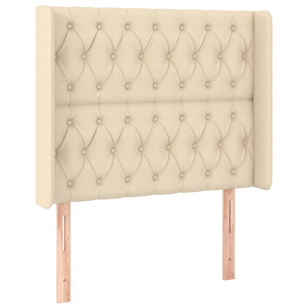 vidaXL Κρεβάτι Boxspring με Στρώμα & LED Κρεμ 90x200 εκ. Υφασμάτινο
