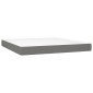 vidaXL Κρεβάτι Boxspring με Στρώμα & LED Σκ.Γκρι 160x200 εκ Υφασμάτινο
