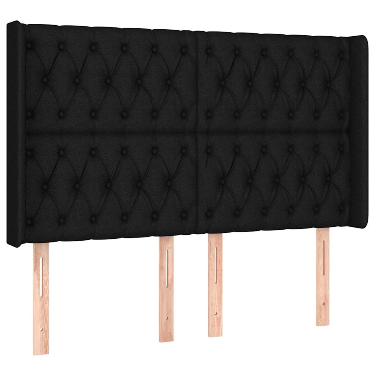 vidaXL Κρεβάτι Boxspring με Στρώμα & LED Μαύρο 160x200 εκ. Υφασμάτινο