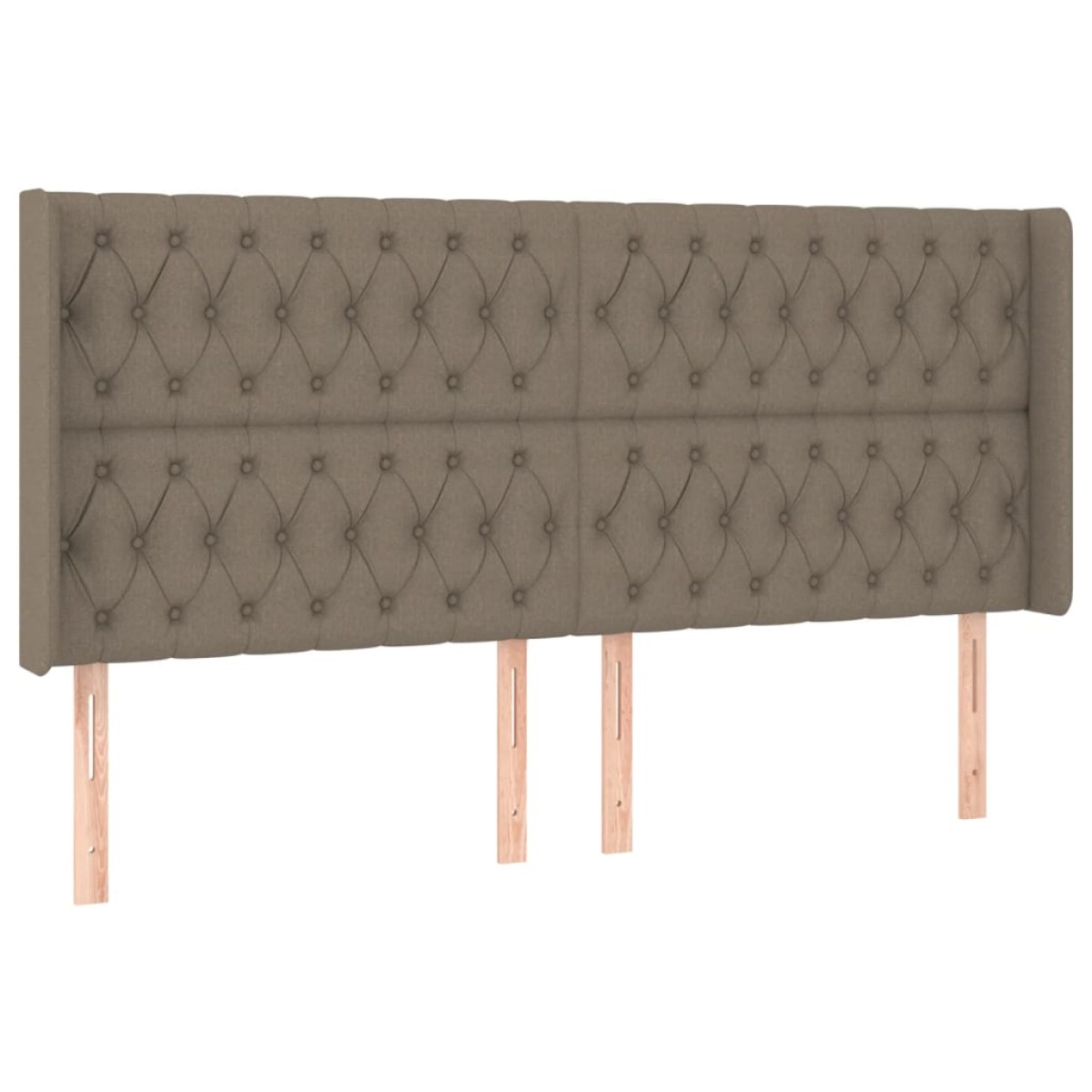 vidaXL Κρεβάτι Boxspring με Στρώμα & LED Taupe 180x200 εκ. Υφασμάτινο