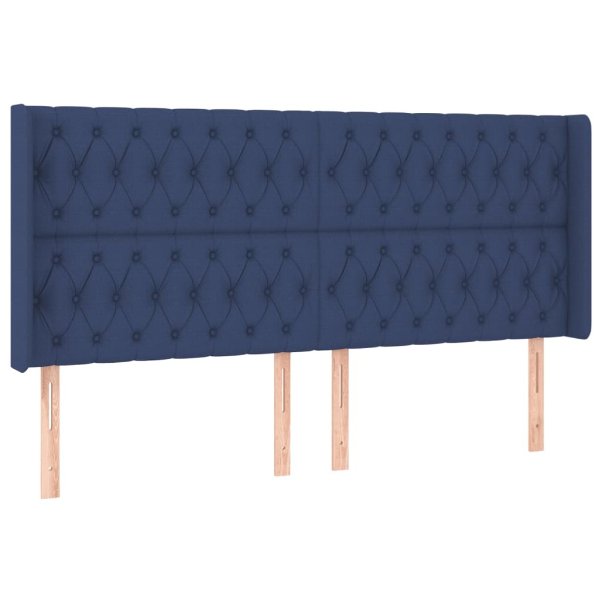 vidaXL Κρεβάτι Boxspring με Στρώμα & LED Μπλε 200x200 εκ. Υφασμάτινο