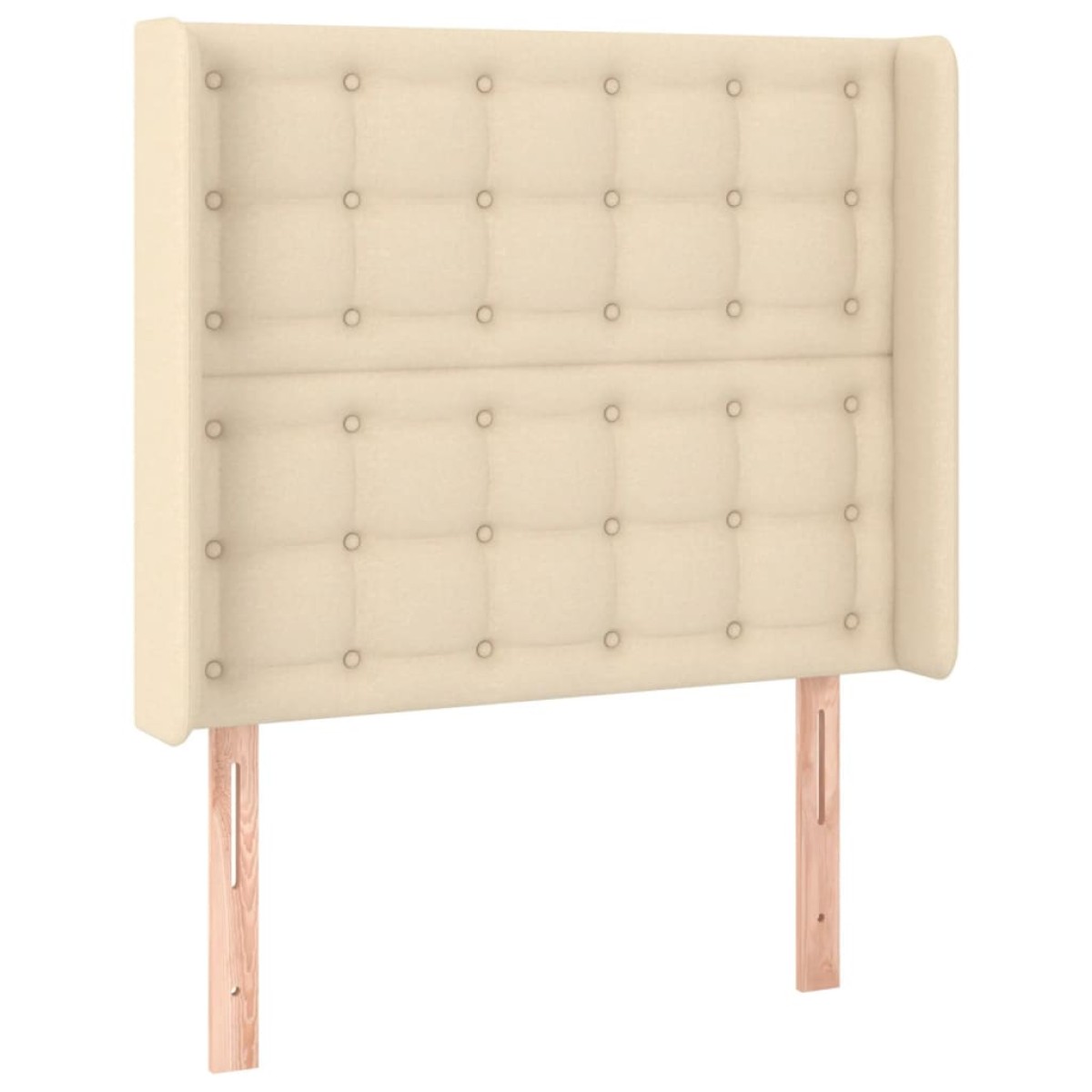 vidaXL Κρεβάτι Boxspring με Στρώμα & LED Κρεμ 90x200 εκ. Υφασμάτινο