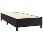 vidaXL Κρεβάτι Boxspring με Στρώμα & LED Μαύρο 90x190 εκ. Συνθ. Δέρμα